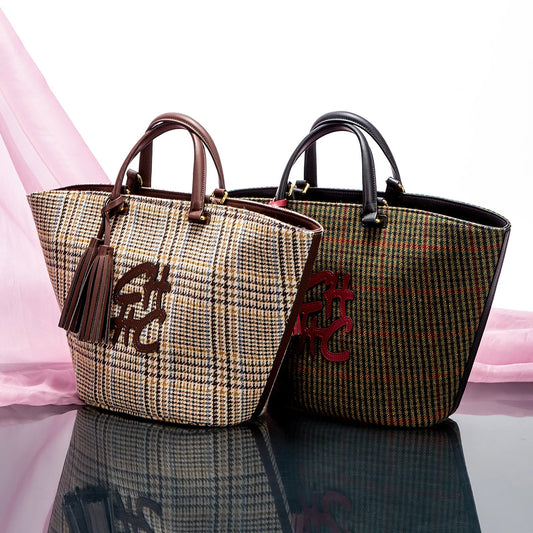 Women's Tote Bag 2025 New Retro Plaid Handbag Large Capacity Commuter Women's Bag