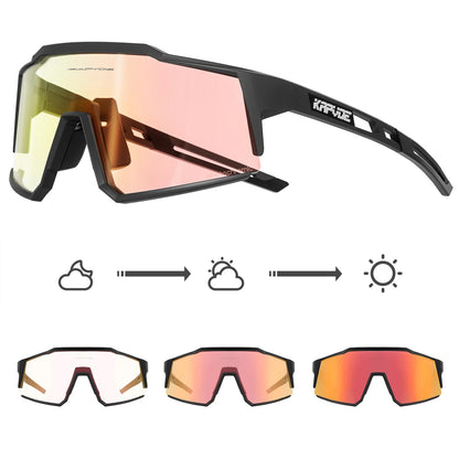 Photochromic Cycling Glasses UV400 MTB Clear Mountain Bike Transition Bicycle Sunglasses for Men Women Sports Eyewear