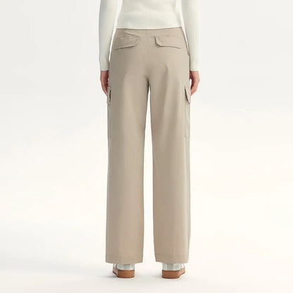 Women Pants Urban Workwear Cargo Wide Leg Loose Straight Casual Style Slim Street Daily Trousers 2026 Autumn