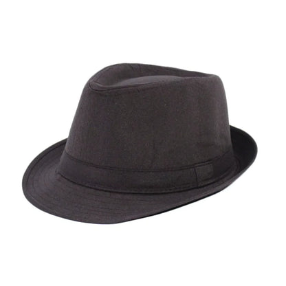 Summer Fedoras for Men Middle old aged Cap Linen Panama Solid  Jazz Hat Cowboy  Men's Women's  British Party Sun Hat
