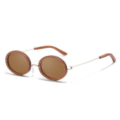 Wooden Aduit Sunglasses Brazilian rosewood Handmade Polarized Glasses Mirror Coating Lenses Eyewear With Gift Box 2103