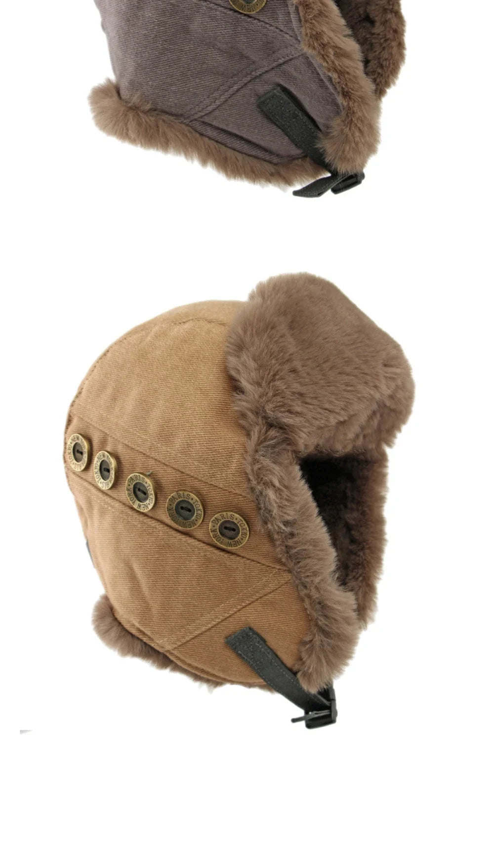 Russian Hat Thick Warm Winter Hat Men Women Windproof Ski Trapper Earflap Cap Faux Rabbit Fur Hat Male Female Bomber Hat