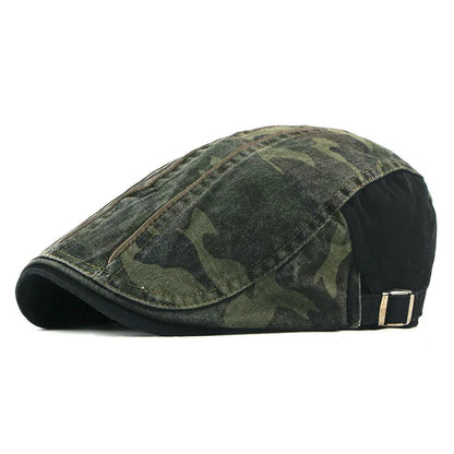 Fashion Caps for Men Newsboy Caps Camouflage Cotton Flat Peaked Cap Women Painter Beret Hats