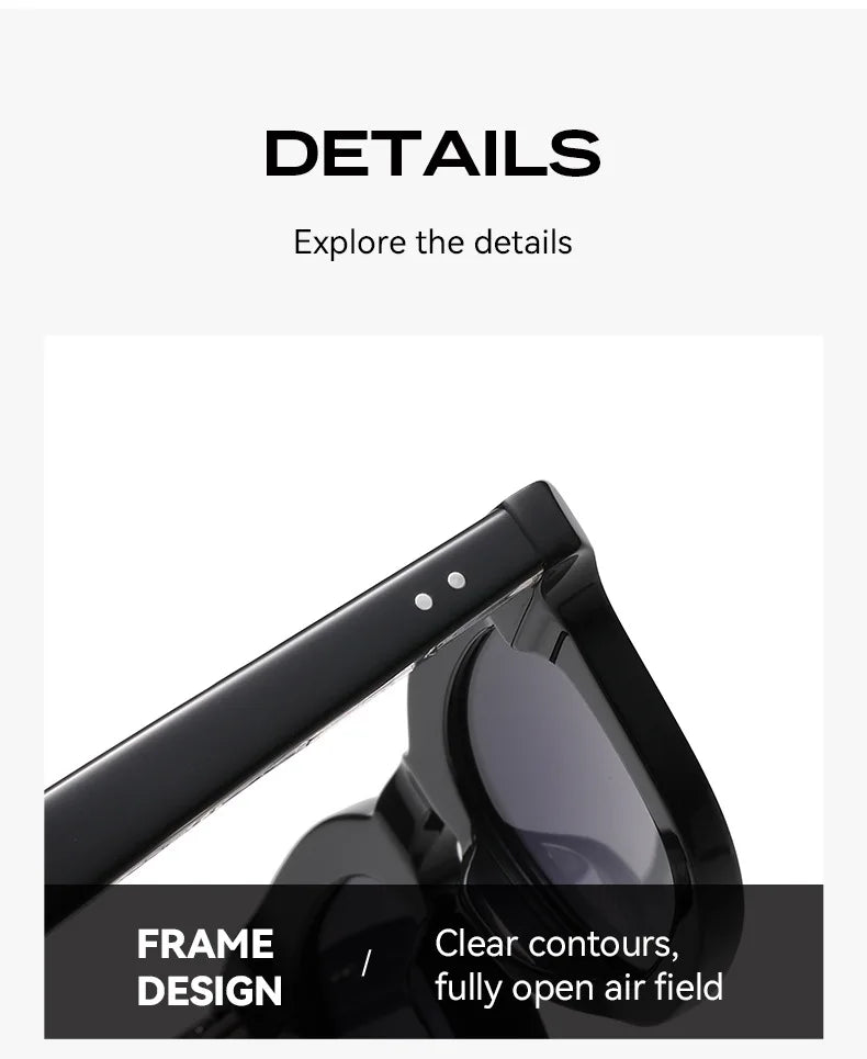 2025 Fashion Retro Handmade Acetate Women Polarized Sunglasses Outdoors UV Protection Men Sunglasses Support Prescription Lenses