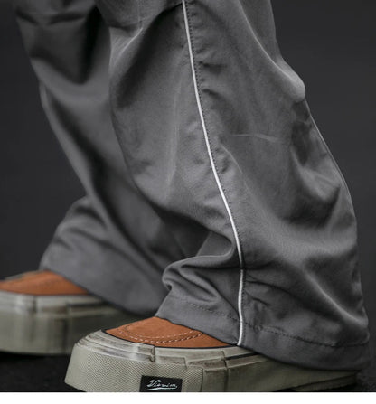 Korean Streetwear Waterproof Outdoor Utility Cargo Pants For Men Quick Dry Adjustable Hem Oversized Sport Casual Pants Trendy