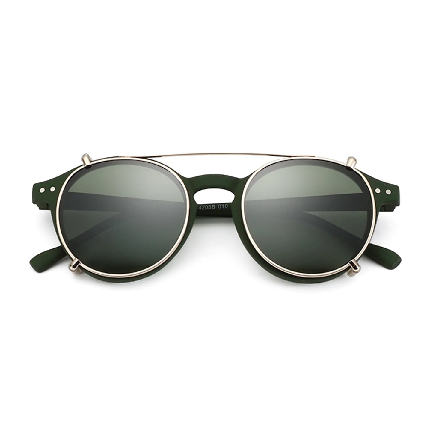 Steampunk Style Clip On Sunglasses for Men Women Anti Blue Light Glasses+Polarized Clip Fashion/Retro Computer Eyewear