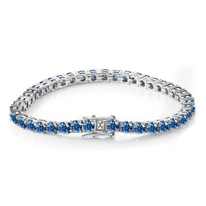 TY 3-5MM Moissanite Bracelet For Women Men 925 Sterling Silver Chain Bracelet D VVS1 Fine Luxury Jewelry Lab Gemstone