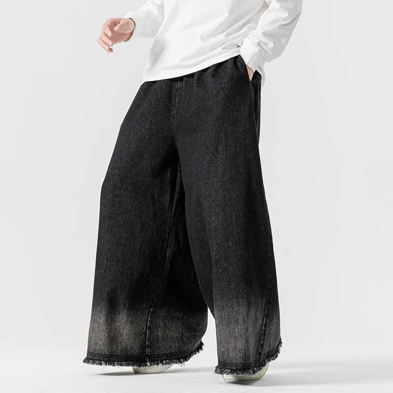 Streetwear Men Wide Leg Jeans Oversized Fashion Loose Jean Pants Male High Street Jogger Woman Denim Trousers Plus Size 5XL