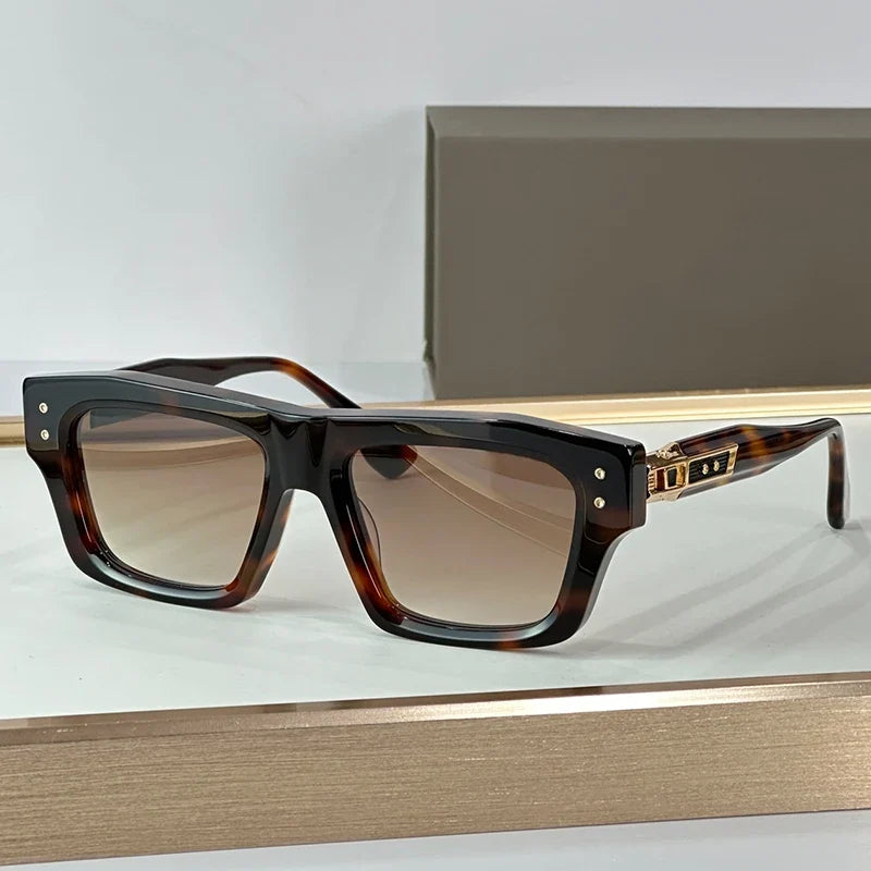 New 458 High Quality Square Gradient Sunglasses Frame Men and Women Delicate Handmade Senior Luxury Classical Eyeglasses