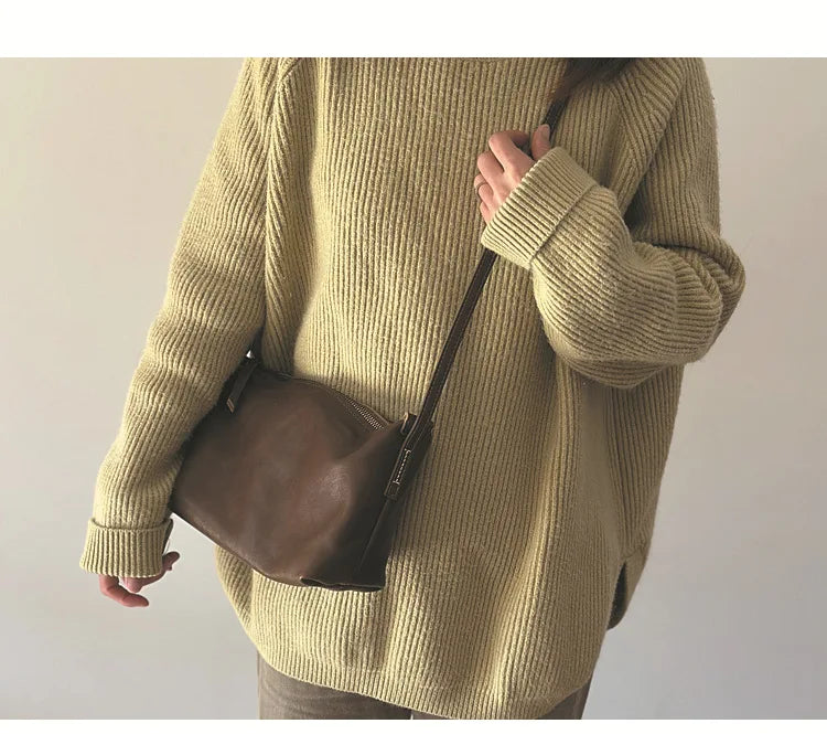 2026 New Genuine Leather Versatile Women's Small Bag Soft Cowhide Lightweight Shoulder Crossbody Bags