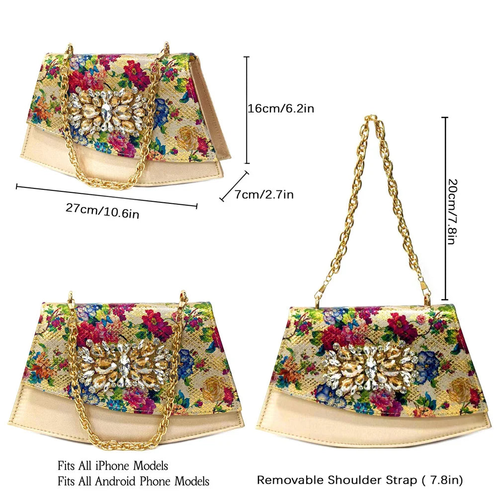Italian Sandals and Bags Matching Set 2024 Women Heel Party for Gold Colour Wedding Bigger Size Thick Heel Shoes