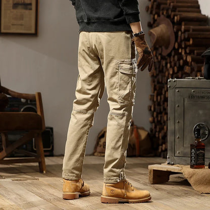New Men Fashion Military Cargo Army Pants Slim Regualr Straight Fit Cotton Multi Color Camouflage Green Yellow Trousers BL7606