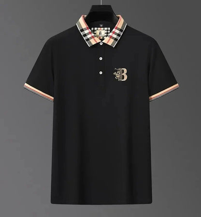 Men's short sleeved luxury brand POLO shirt summer new jacquard design fashionable classic golf top soft breathable T-shirt