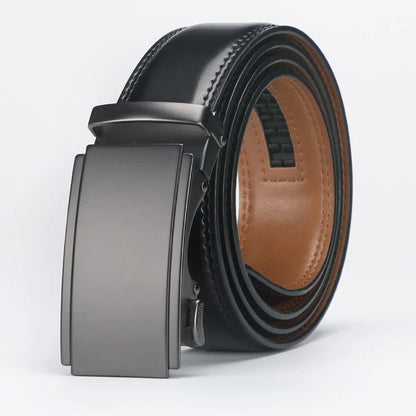 Ratchet Belt For Men, Men's Genuine Leather Cowhide Belt, For Dress Pants, Adjustable Belt