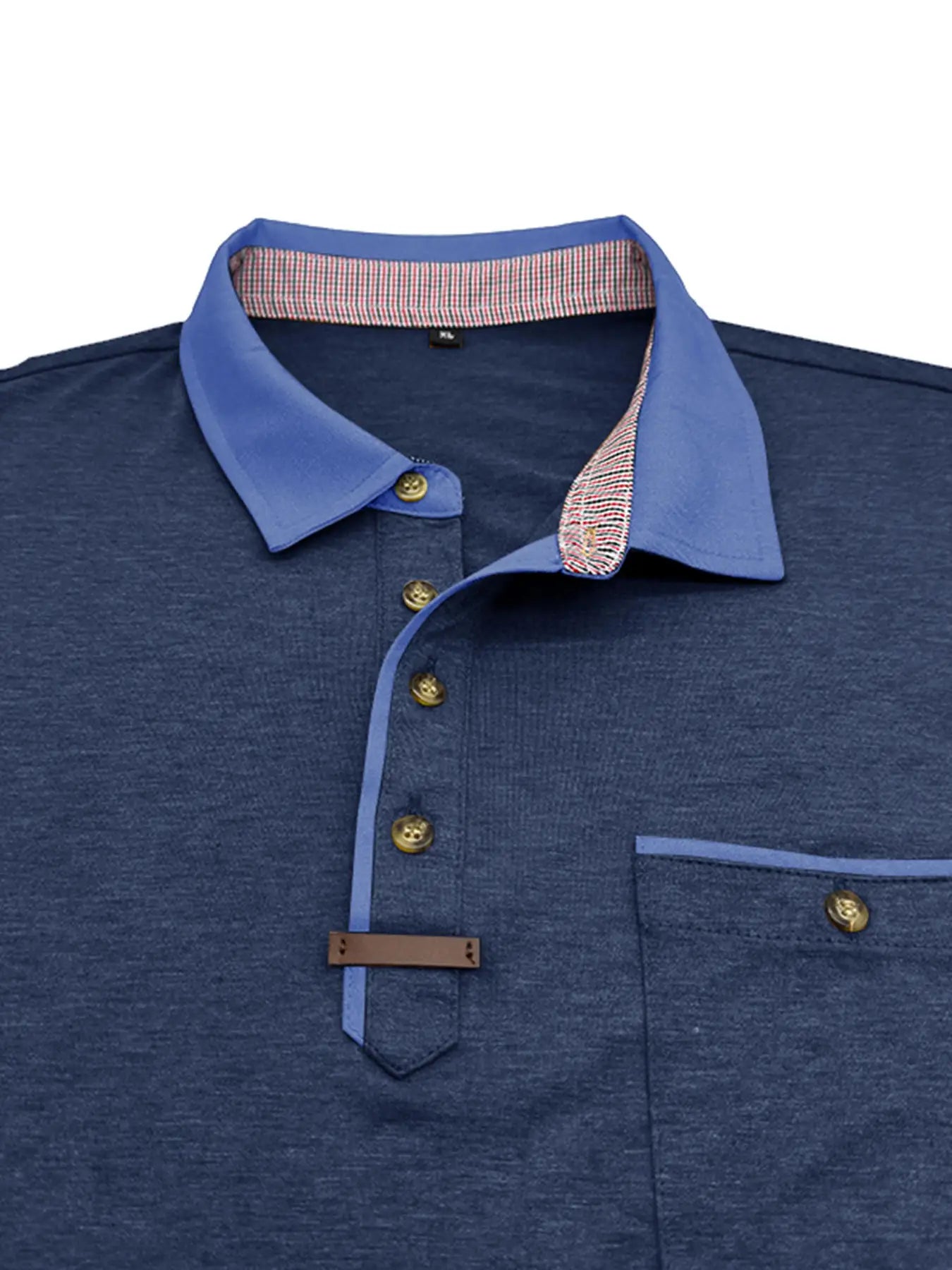 Plus Size Men's Long-Sleeve Polo Shirt Casual Fashion Men's Clothing OverSize Men's T-Shirt Solid Color Pullover Top