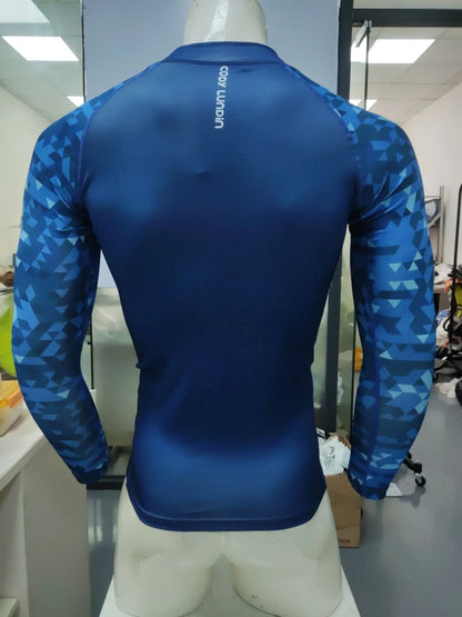 Men's Sports T -shirt Quickly Drying Bodybuilding Fitness Tight Rashguard UV Protection Swimsuit Swimming Shirt Surfing Rash