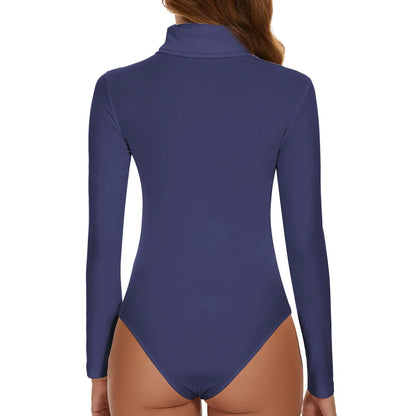 High Neck Bodysuit Women's Long Sleeved Shapewear Tummy Control Body Shaper Sexy Briefs Female Warm Clothing Autumn Winter New