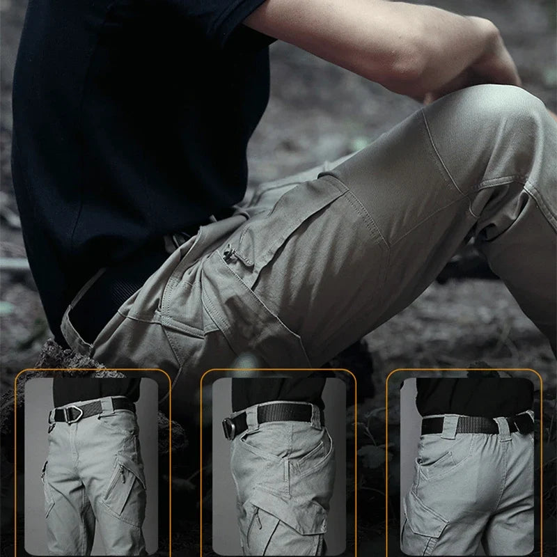 Asian Size Men City Pants Cargo Trousers Multi-pocket Waterproof Wear-resistant Casual Training Overalls Clothing