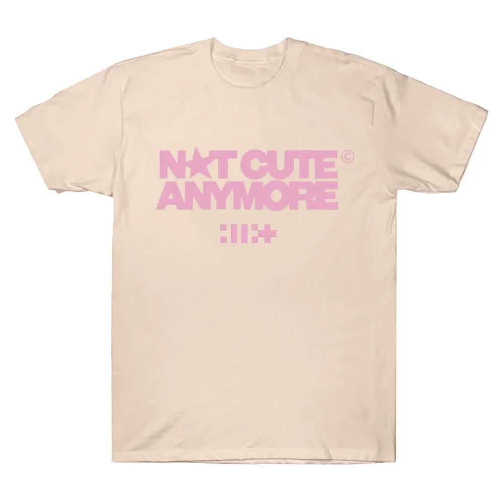 ILLIT Not Cute Anymore Album T Shirts ILLIT Girl Band T-shirt Korean Fashion Summer Women Men Fashion Harajuku Kawaii T-shirt