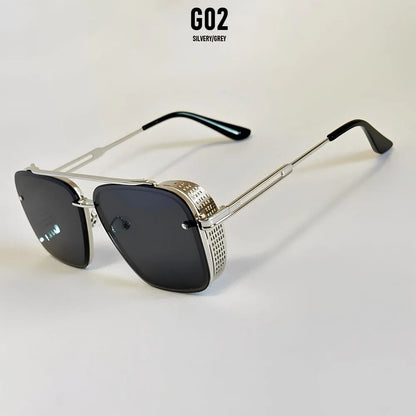 Square Punk Sunglasses For Men Vintage Steampunk Sunglasses Women Trendy Retro Luxe Fashion Glasses Gafas De Sol Hombre Oculos