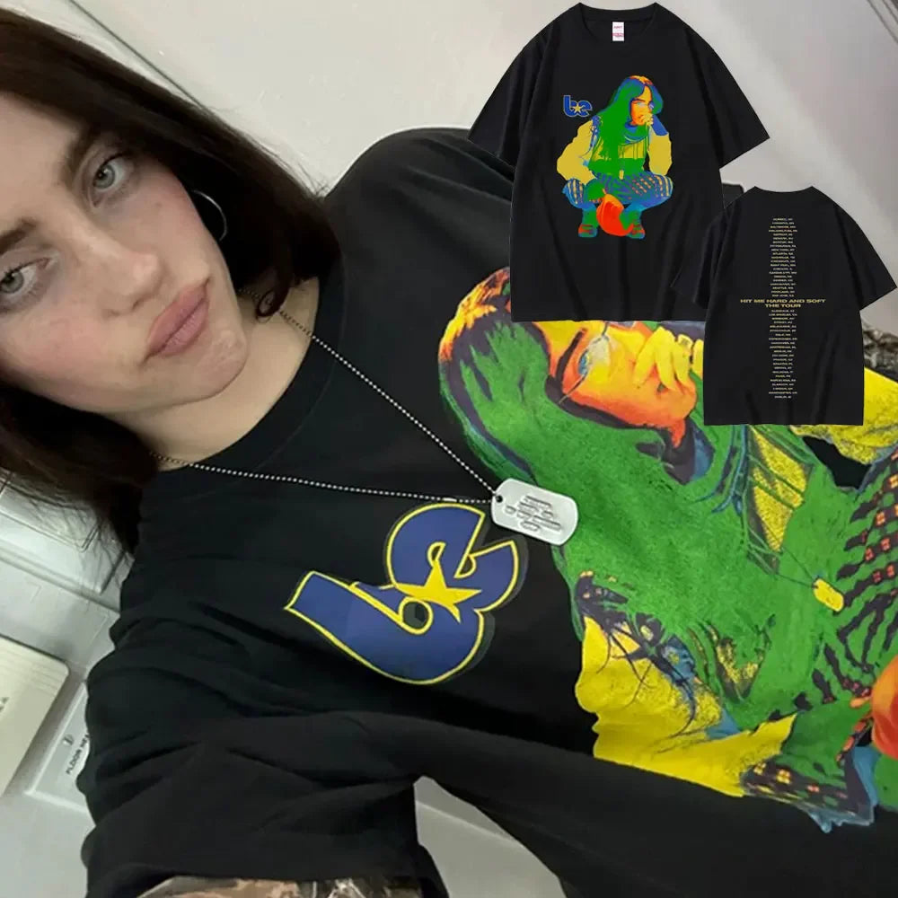 Hit Me Hard and Soft You Need A Seat I'll Volunteer Same Style T-shirts Men Women Fashion Pop Music T Shirts Oversized T-shirt