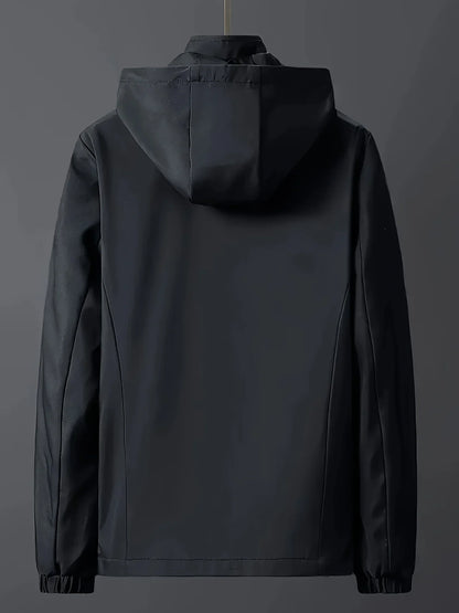Windproof detachable hooded jacket Korean style trendy loose fashion casual men's jacket