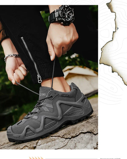 Big Size 46 Trekking Hiking Shoes Men Casual Sport Shoes Mesh Sneakers Outdoor Wear-resistant Climbing Hunting Sneaker