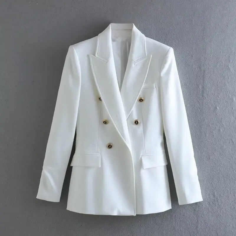 Slim Fit Commuter Versatile Autumn 2024 Women's Suit Jaet Long Sve Regular Length Faionable Outerwear