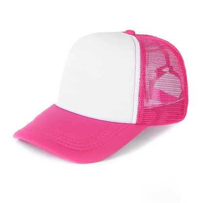 Unisex Cheaper 5 Panel Trucker Hat For Adult Summer Net Baseball Cap Men Women Sponge Mesh Adjustable Sun Hat Visor