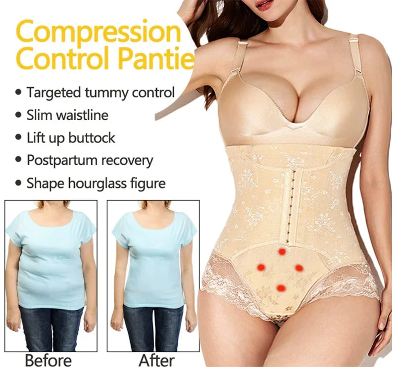 Lace Body Shaper Panties Shapewear Underwear High Waist Tummy Control Body Shaper Underwear Panties Slimming Waist