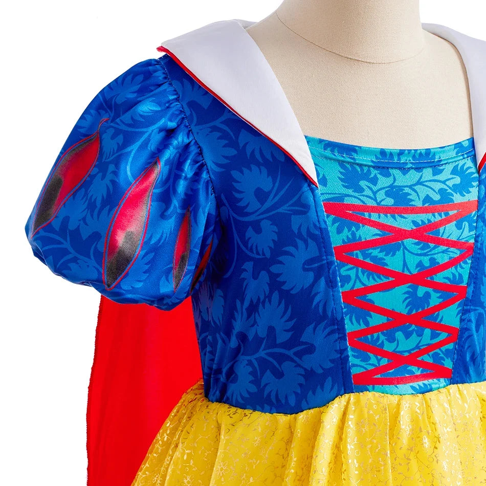 2026 Kid Elsa Anna Costume Girl Birthday Floral Dress Children Snow Queen Performance Fantasy Princess Evening Halloween Costume