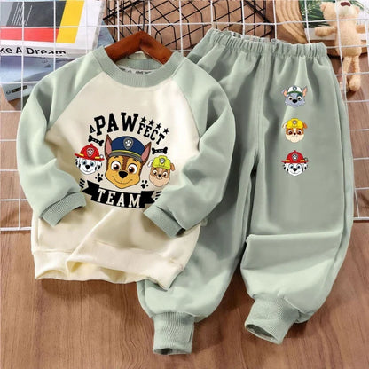 Print Boys Spliced Sweatshirts 2-piece Sets Kids O Neck Hoodies and Pant 2pcs Set Kids Sport Clothes Suit Spring Fall