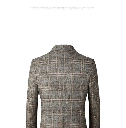 New Men Blazer Slim Fit Plaid Long Sleeve Smart Casual Blazer for Men 2026 Spring and Autumn Wedding Coat for Men Clothes