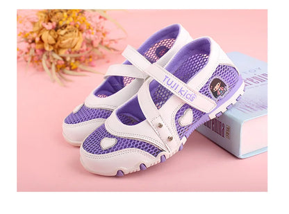2024 New Summer High Quality Non-slip Children Shoes Girls Fashion Sandals Cartoon Princess Sandals Kids Flat