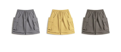 2026 New American Retro Mountain Lightweight A-line Shorts Men Big Pocket Functional Straight Leg Summer Pants Cargo Pants