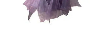 Slimming Effect Purple Mesh Ankle-Length Dress Women's plus Size Strapless Gown Korean Style High Waist A-Line Skirt