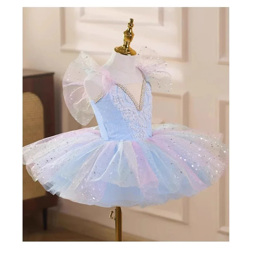 Summer Girl Dress Tutu Stage Ballet Leotards Party Girls Dresses Ballerine Dance Costumes Kids Clothes Princess Outfit Vestidos