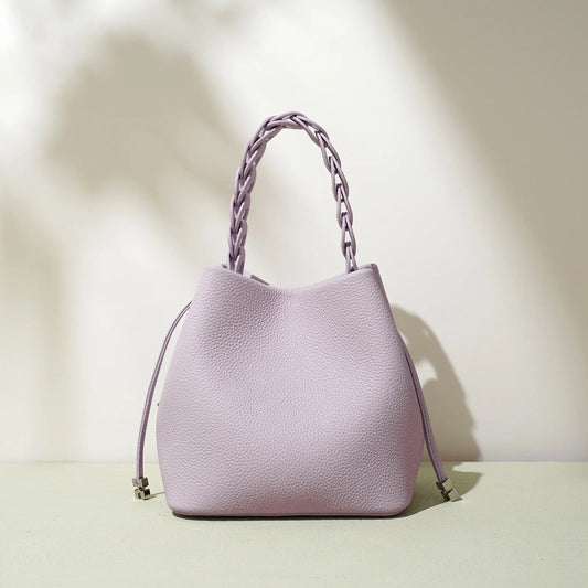 2026 New Genuine Leather Bucket Bag Summer Crossbody Shoulder Women's Tote Versatile Hobo  Handbag Spacious Casual Fashion