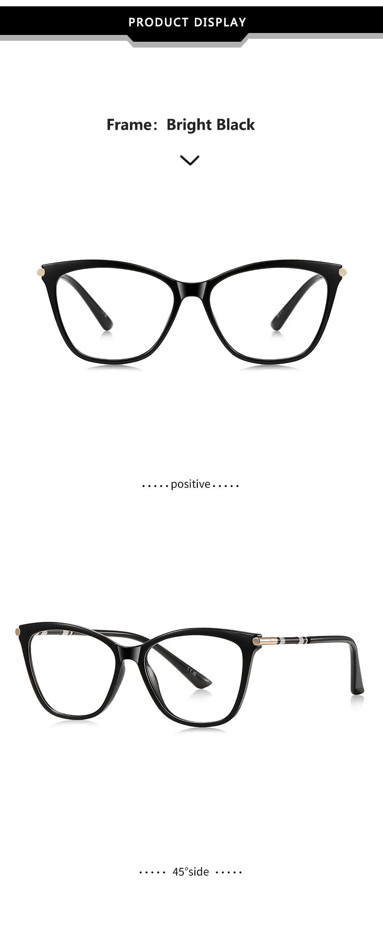 Classic Minimalist Geometric Design Fashionable Anti-blue Light Reading Glasses Customized Prescription Available LS211