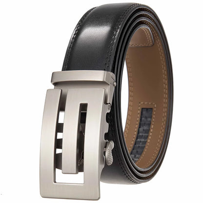 Men's Leather Belt Fashion Automatic Buckle Belt for Popular Business High Quality Male Belt