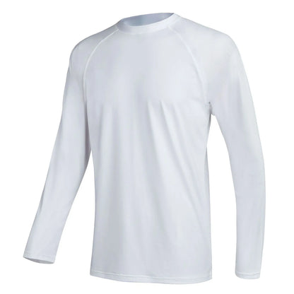Men's Long Sleeve Swim Shirts Rashguard UPF 50+ UV Sun Protection Shirt Athletic Workout Running Hiking T-Shirt Swimwear