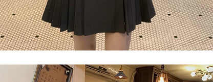 Sweet Style Suit Dress Korean Drama Main Character Waist Cinched Beautiful  Skirt College Style High Waist Double Breaste...