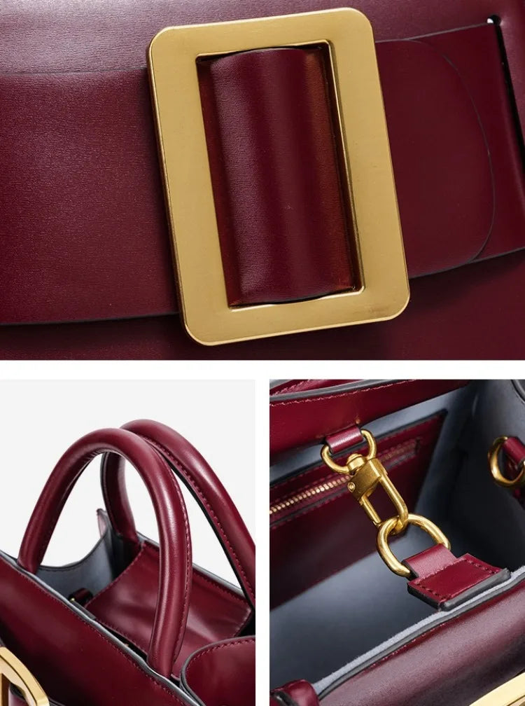 Chic Buckle Handbag Women 2026 New High Quality Trend Exquisite Luxe Shoulder Bag Distinctive Design Faux Leather Crossbody Bag