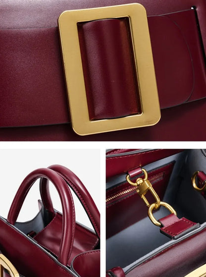 Chic Buckle Handbag Women 2026 New High Quality Trend Exquisite Luxe Shoulder Bag Distinctive Design Faux Leather Crossbody Bag