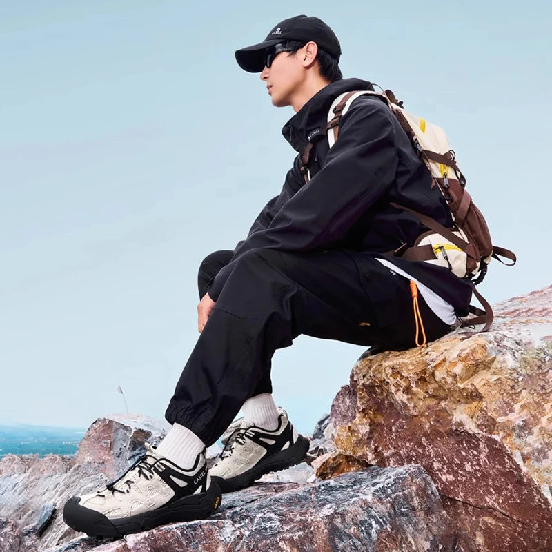 Hiking Shoes Breathable Mesh Casual Sports Shoes for Men Trekking Shoes Anti-slip and Shock Absorption 2025 New