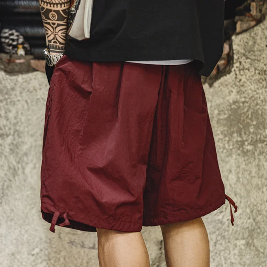 Casual Navajo Embroidered Shorts Loose Fit Beach Thin Pants with Elastic Waist Pockets Cargo Short for Men's Summer Bottom