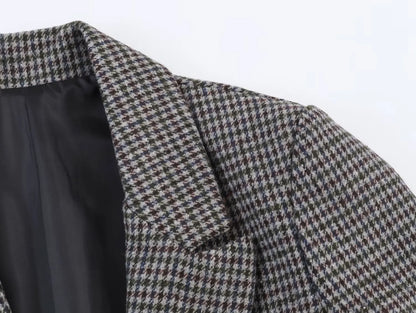 2026 Spring Fashion Vintage Asymmetry Stylish Long Women Blazer Office Lady Fashion Jacket Female Blazer
