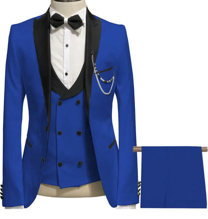 Latest Coat Pant Designs Red Terno Slim Fit Prom Men Suit Groom Suits For Wedding Tuxedo Costume Jacket+Vest+Pants