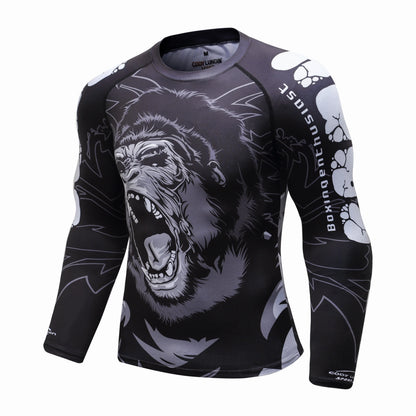Cody Men Grappling Wear Jiu Jitsu Gi Rashguard BJJ Boxing T-shirts UPF 50+ Male Athletic Running Blouses Compression Gym Tees