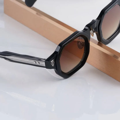 Irregulare Square Sunglasses Thick Acetate Polygon High Quality Handmade Vintage Fashion Brand Design UV400 with Case